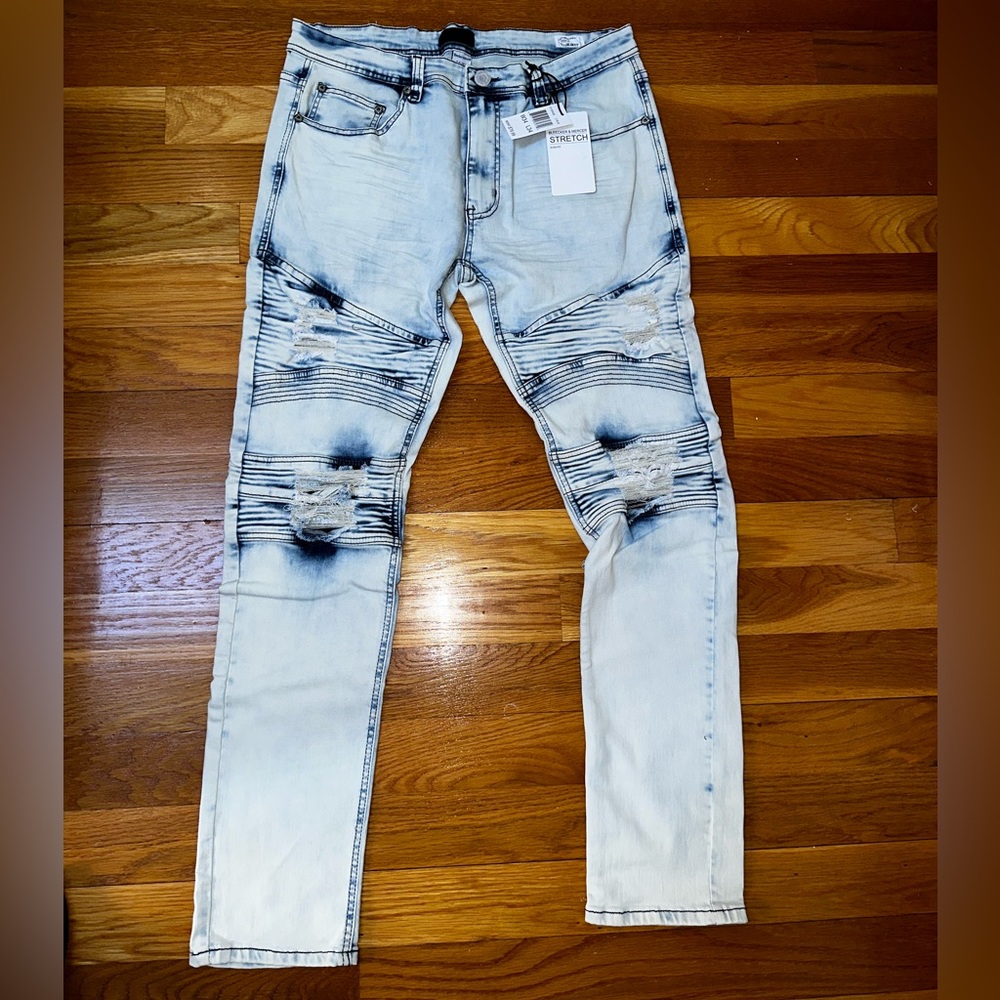 Mens light denim wash jeans